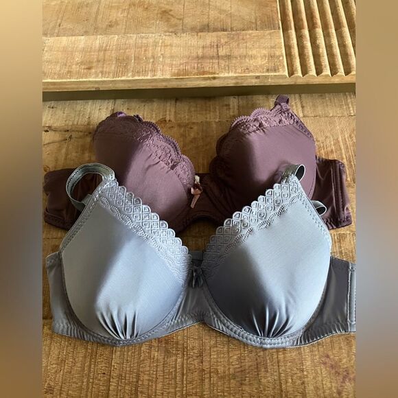Set of two padded push up bras | purple and blue | Sofra and Lacy | size 36B - Picture 3 of 7